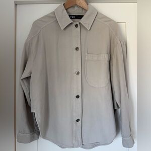 Zara Tan Button Down Shirt